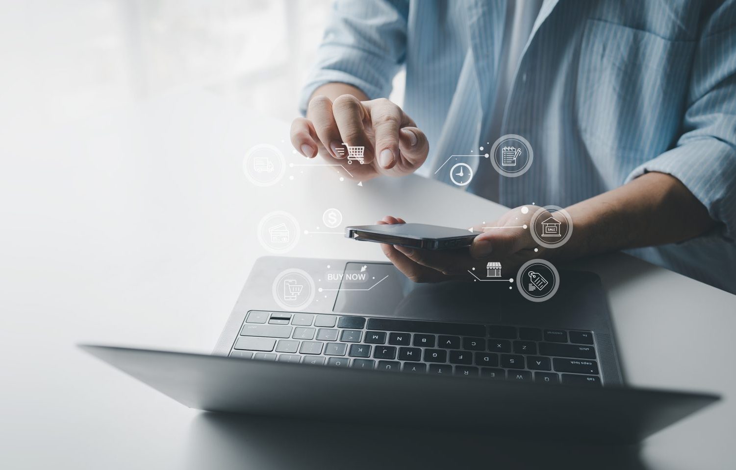 Online shopping and credit card payment concept, person is shopping on an online shopping website, purchasing goods and services securely, debiting credit card to pay for goods on the internet. Online shopping and credit card payment concept, person is shopping on an online shopping website, purchasing goods and services securely, debiting credit card to pay for goods on the internet.